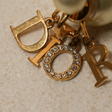 Dior Logo Tribales Pearl Clip-On Earrings