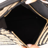 Loewe Raffia Woven and Calfskin Small Puzzle Edge