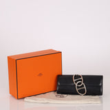 Hermès 2011 Noir Egee Clutch PHW
