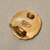 Chanel 1994 Medallion Clip-On Earrings 24K GP
