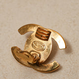Chanel 1996 Large CC Turnlock Clip-On Earrings