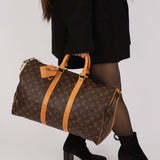Vintage Louis Vuitton Monogram Keepall Bandouliere 45