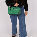 Loewe Emerald Suede Medium Puzzle Bag