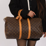 Vintage Louis Vuitton Monogram Keepall Bandouliere 45