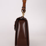 Gucci Chocolate Boxcalf Bamboo Top Handle with Mirror