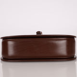 Gucci Chocolate Boxcalf Bamboo Top Handle with Mirror