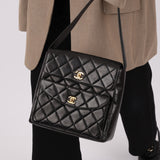 Ultra-Rare Chanel Lambskin Double Turnlock Shoulder Bag