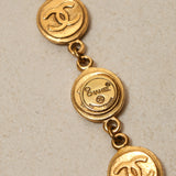 Chanel 1990s CC Medallion Coin Necklace 24K GP