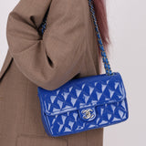 Chanel 2014 Patent Medium Turnlock Single Flap Bag