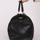 Chanel 1989 Canvas and Leather Weekender 24K GP