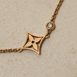 Louis Vuitton 18K Yellow Gold Pandantif Pendant Choker Necklace