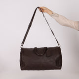 Louis Vuitton Chocolate Leather Monogram Revelation Keepall Bandouliere 45