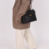 Chanel 1996 Caviar Turnlock Envelope Pocket Tote