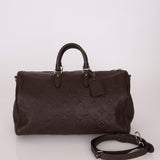 Louis Vuitton Chocolate Leather Monogram Revelation Keepall Bandouliere 45