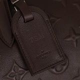 Louis Vuitton Chocolate Leather Monogram Revelation Keepall Bandouliere 45