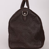 Louis Vuitton Chocolate Leather Monogram Revelation Keepall Bandouliere 45