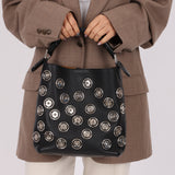 Loewe Embellished Snap Buttons Bucket Bag