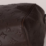 Louis Vuitton Chocolate Leather Monogram Revelation Keepall Bandouliere 45