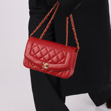 Chanel 1994 Lambskin Red Small Diana