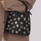 Loewe Embellished Snap Buttons Bucket Bag