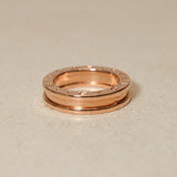 Bvlgari 18K Rose Gold B.zero1 Ring, Size US 5.5