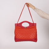 Chanel 2018 31 Lambskin Turnlock Shopping Bag