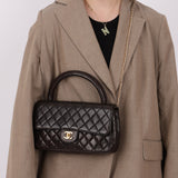 Chanel 1991 Lambskin Parent Kelly Top Handle