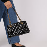 Chanel 2015 Patent Chain Grommet CC Tote