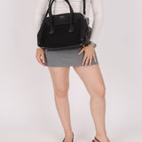 Prada Canapa Saffiano Shoulder Bag Nero Black