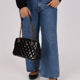 Chanel 2015 Patent Chain Grommet CC Tote