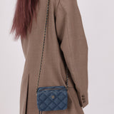 Chanel 2022 Denim Shadow Quilted Mini Camera Bag