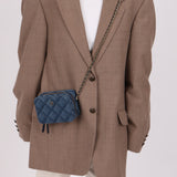 Chanel 2022 Denim Shadow Quilted Mini Camera Bag