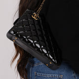 Chanel 2015 Patent Chain Grommet CC Tote