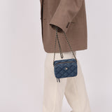 Chanel 2022 Denim Shadow Quilted Mini Camera Bag