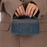 Chanel 1996 Denim Mini Vanity Case