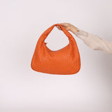 Bottega Veneta Lambskin Clementine Intrecciato Medium Hobo