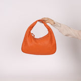 Bottega Veneta Lambskin Clementine Intrecciato Medium Hobo