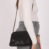 Rare Chanel 1997 Lambskin Turnlock Clutch on Chain 24k GP