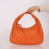 Bottega Veneta Lambskin Clementine Intrecciato Medium Hobo