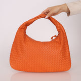 Bottega Veneta Lambskin Clementine Intrecciato Medium Hobo