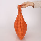 Bottega Veneta Lambskin Clementine Intrecciato Medium Hobo