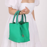 Hermès 2021 Menthe/Vert Vertigo Clemence Picotin Matte Alligator Touch 22 PHW
