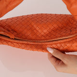 Bottega Veneta Lambskin Clementine Intrecciato Medium Hobo