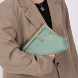 Fendi Leather Small Sea Foam Green First Clutch