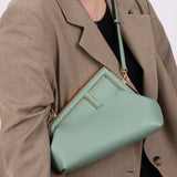 Fendi Leather Small Sea Foam Green First Clutch