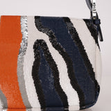 Fendi Sequin Zebra Stripe Baguette