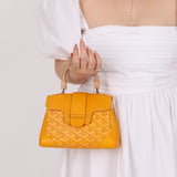 Goyard Yellow Goyardine Mini Saigon