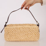 Rare Fendi Raffia & Marble Baguette