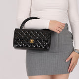 Chanel 1996 Patent East West Kelly Top Handle 24k GP