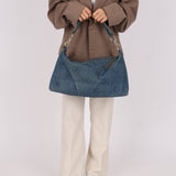 Chanel 2002 Denim Logo Shoulder Bag
